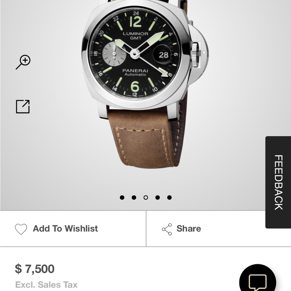 PANERAI LUMINOR GMT WATCH